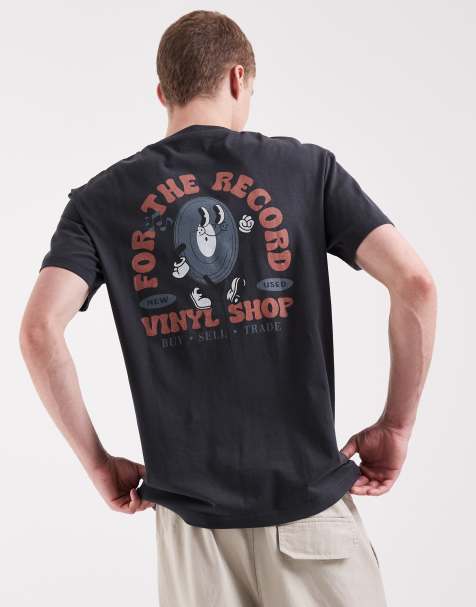 Lee - T-shirt met vinylprint en zwart met wassing - view 1