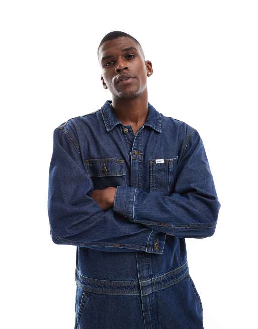 Lee Union All workwear denim overalls in dark wash | ASOS