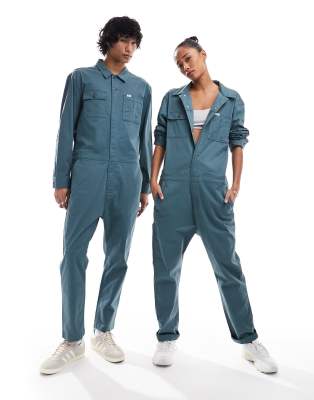 Lee unisex chetopa cotton twill union overalls in dark green