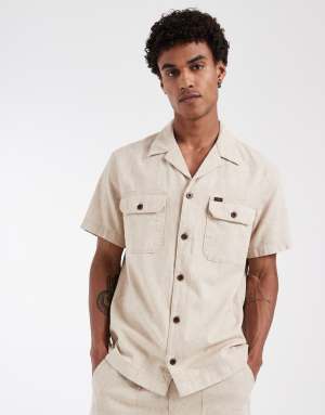Lee utility overshirt co-ord in beige