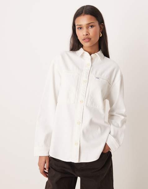 Lee - Utility overshirt in poederwit - view 1