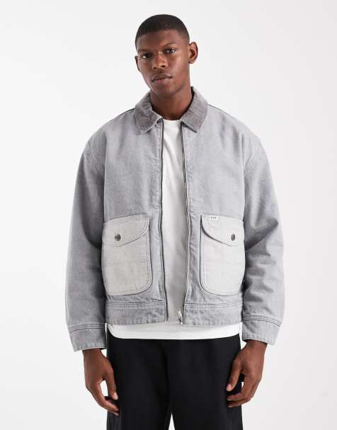 Lee utility workwear jacket in grey - view 1