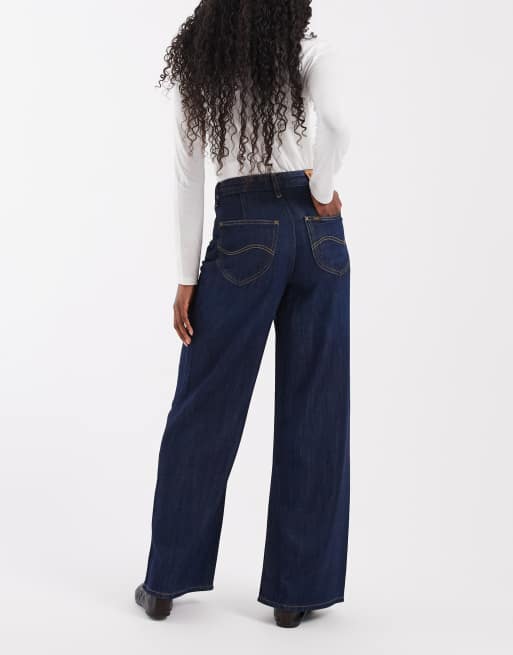 Lee - vaqueros wide leg de talle alto en índigo oscuro, 2 de 5