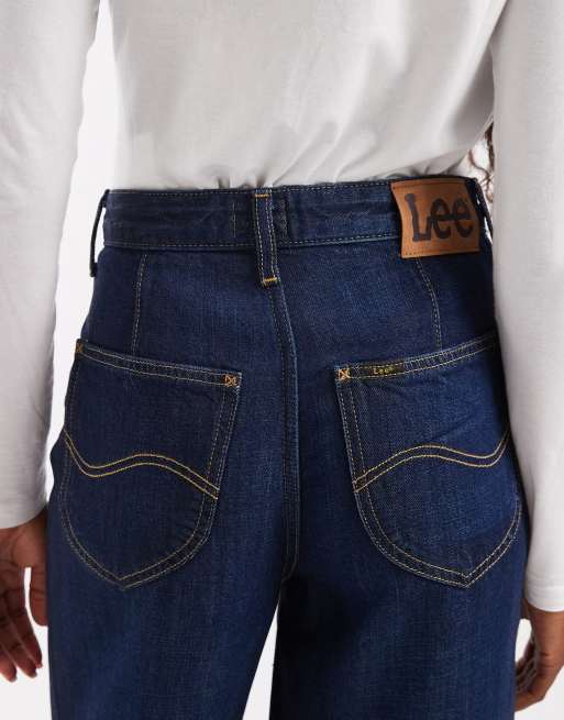 Lee - vaqueros wide leg de talle alto en índigo oscuro, 4 de 5