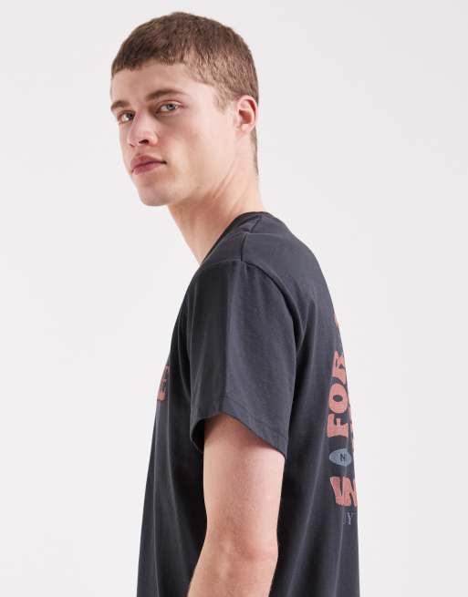 Lee vinyl print t-shirt in washed black, 4 of 5