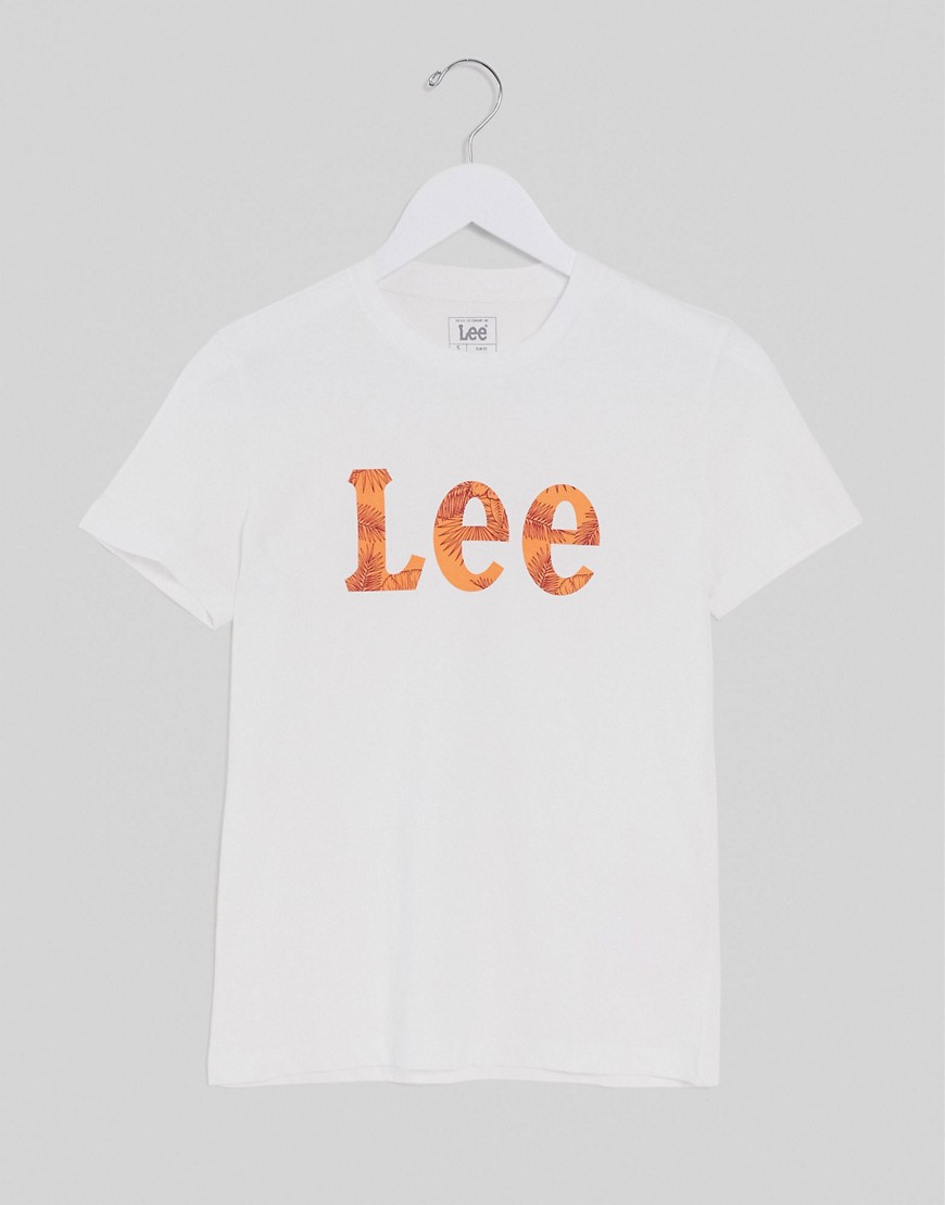 Lee – Vit t-shirt med logga