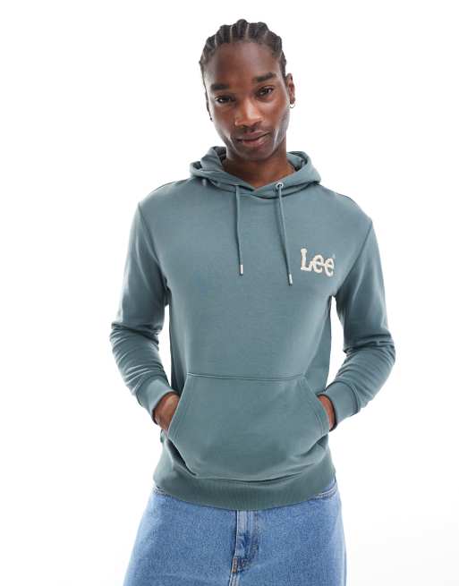 Lee – Wavy – Zielona bluza z kapturem i haftowanym logo, 3 z 4