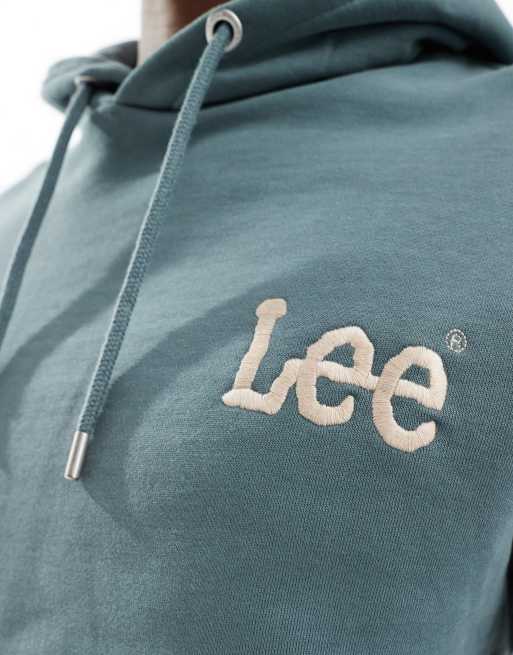 Lee – Wavy – Zielona bluza z kapturem i haftowanym logo, 4 z 4