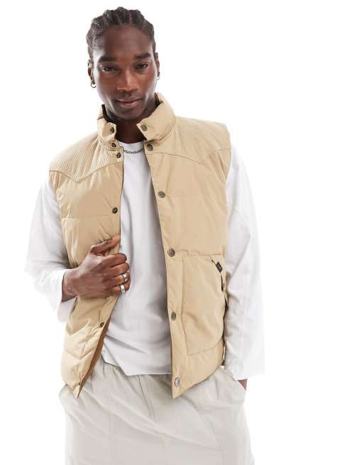 Lee – Wendbare Pufferweste im Westernstil in Beige/Hellbraun, 2 von 4