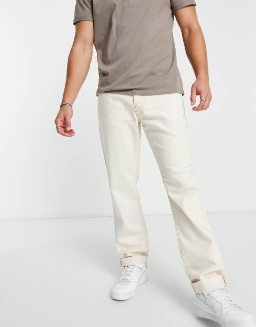 Lee - West - Beige jeans i twill og hamp afslappet pasform | ASOS