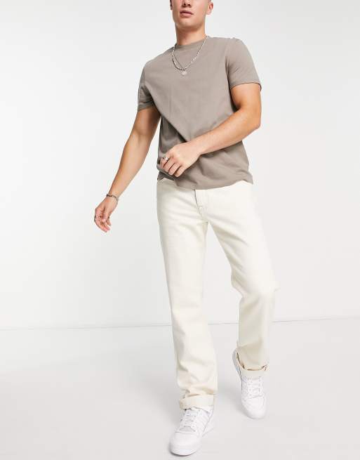 Lee - West - Jeans comodi in twill di canapa écru