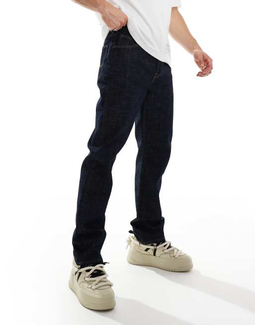 Lee - West - Jeans dritti taglio comodo lavaggio scuro