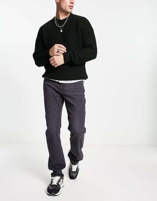 Lee - West - Jeans dritti taglio comodo nero slavato
