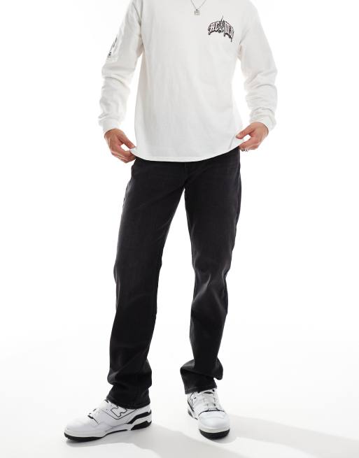 Lee - West - Jeans dritti taglio comodo nero slavato