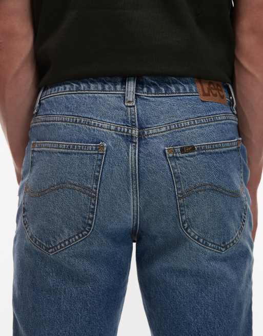 Lee – West – Niebieskie jeansy z prostymi nogawkami, 4 z 5