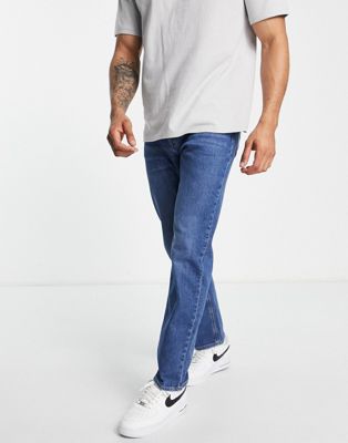Lee West relaxed fit jean in mid blue - ASOS Price Checker