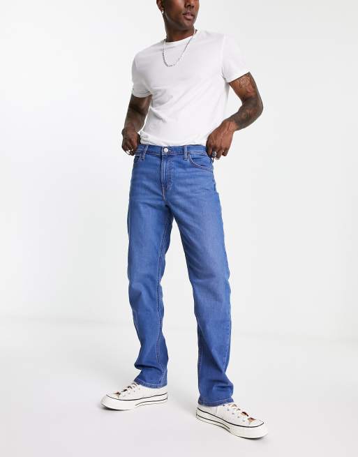 Lee West relaxed fit jeans in mid blue