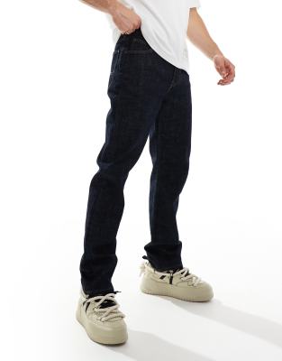Lee Lee West relaxed straight fit jeans in dark wash-Navy