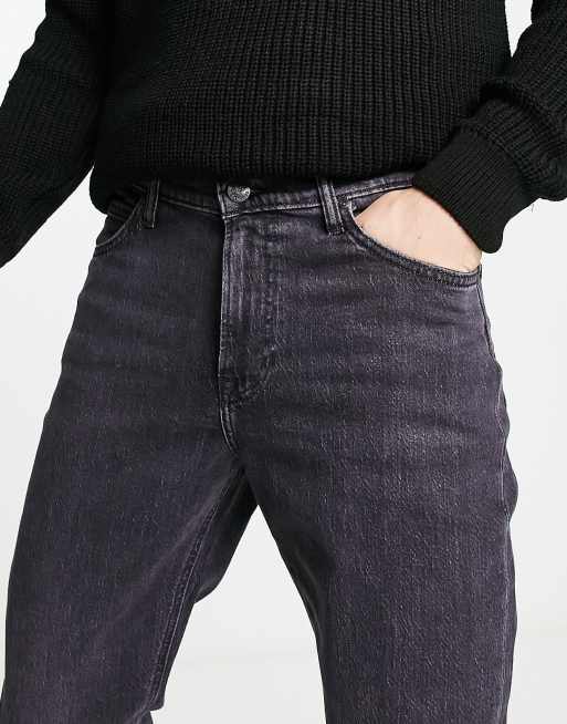 Lee west relaxed straight fit jeans in washed black