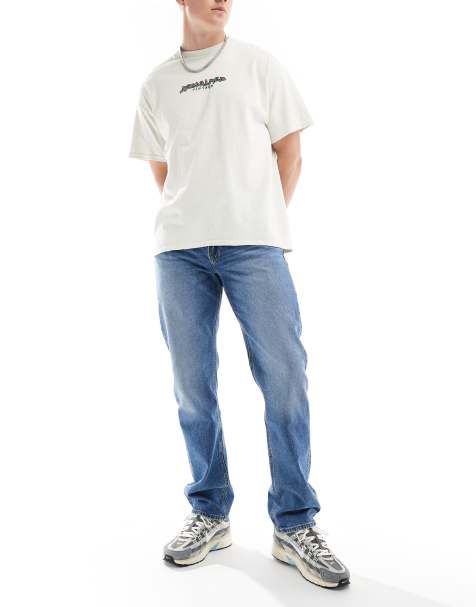 Lee West relaxed tapered fit jeans in riverway dark wash - view 1