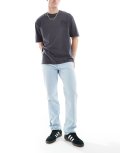 Lee West relaxed tapered fit jeans in seafoam light wash-Blue