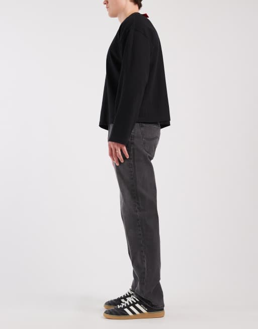 Lee West straight leg jeans in washed dark grey, 3 of 5