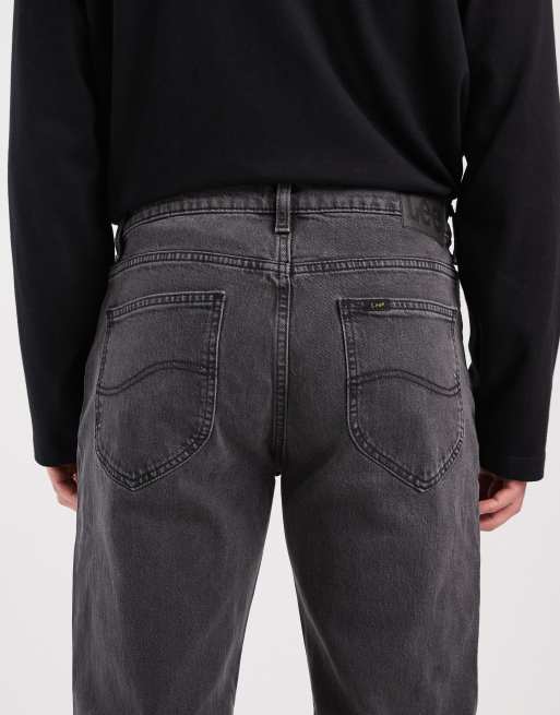 Lee West straight leg jeans in washed dark grey, 4 of 5