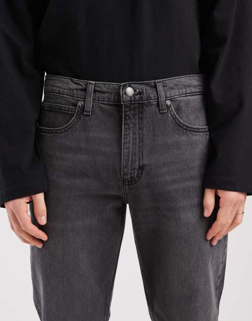 Lee West straight leg jeans in washed dark grey, 5 of 5