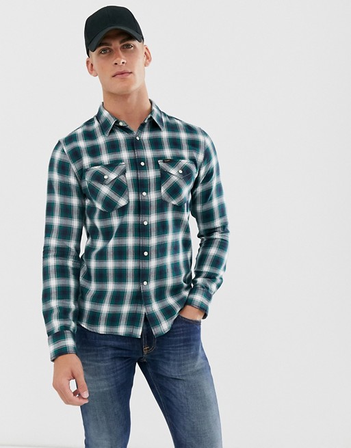 Lee western style shirt in navy
