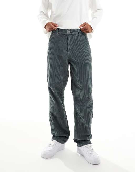 Lee workwear cord carpenter pants in gray