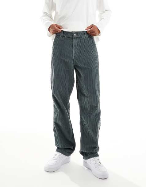 Lee workwear cord carpenter trousers in grey - view 1