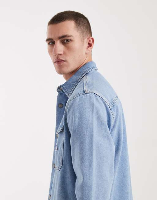 Lee - Workwear - Denim overshirt in lichte wassing, 4 van 6