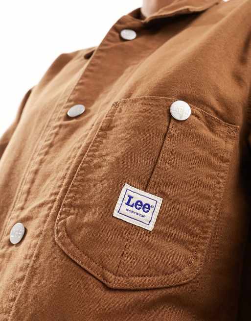 Lee - Workwear - Giacca coach unisex vestibilità comoda marrone, 3 di 4