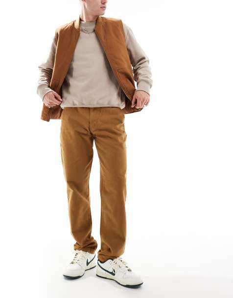 Lee workwear relaxed fit canvas chinos in brown - view 1