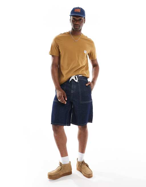Lee - Workwear - Ruimvallend T-shirt met logo op de zak in lichtbruin, 2 van 4