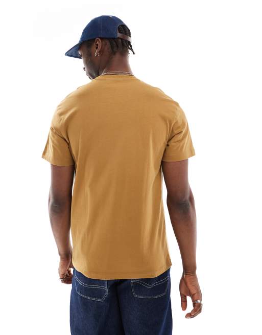 Lee - Workwear - Ruimvallend T-shirt met logo op de zak in lichtbruin, 4 van 4