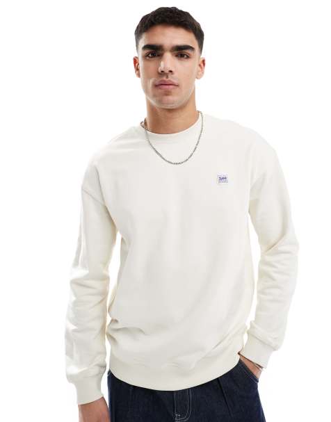 Lee – Workwear-Sweatshirt in Wollweiß mit lockerem Schnitt - view 1