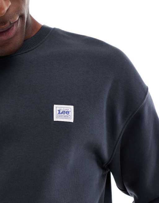 Lee - Workwear - Sweatshirt met label in zwart met wassing, 4 van 5