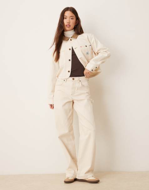Lee x Crayola - Jean style charpentier workwear d'ensemble - Écru - view 1