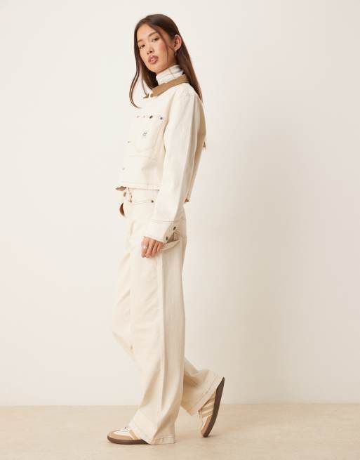Lee x Crayola Jean style charpentier workwear d'ensemble Écru