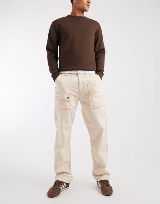 Lee x Crayola loose straight carpenter pants in ecru (part of a set), 2 of 5