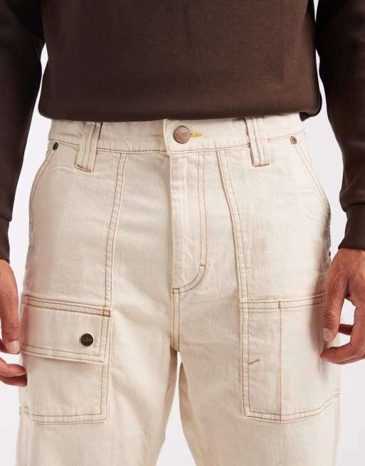 Lee x Crayola loose straight carpenter trouser co-ord in ecru, 4 of 5