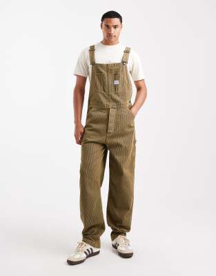 Lee x Crayola - Salopette décontractée style workwear surteinte à rayures - Terre d'ombre-Gris