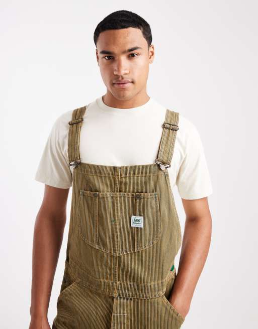 Lee x Crayola - Tuta intera casual vestibilità comoda sovratinta a righe color terra d'ambra, 4 di 5