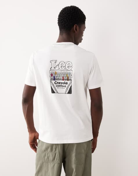 Lee x Crayola unisex back print t-shirt in white - view 1