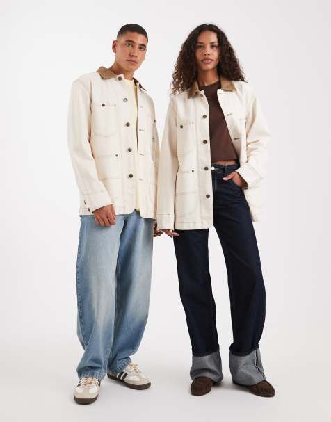 Lee x Crayola unisex classic chore coat co-ord in ecru - view 1