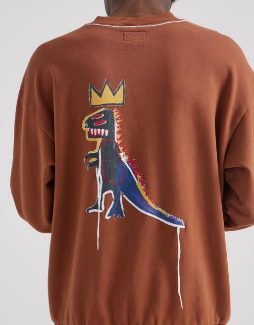 Lee x Jean-Michael Basquiat – Capsule – Sweatshirt in Braun mit Kunstwerk-Print auf dem Rücken