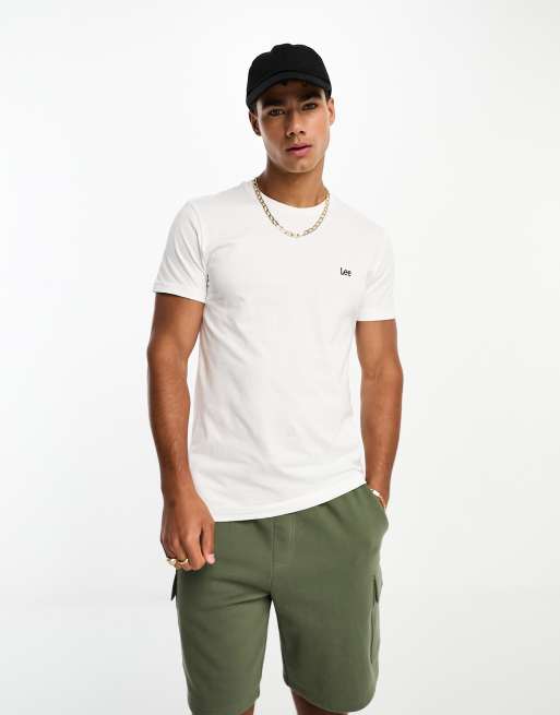 Lee – Zweierpack T-Shirts aus Jersey in Schwarz und Weiß