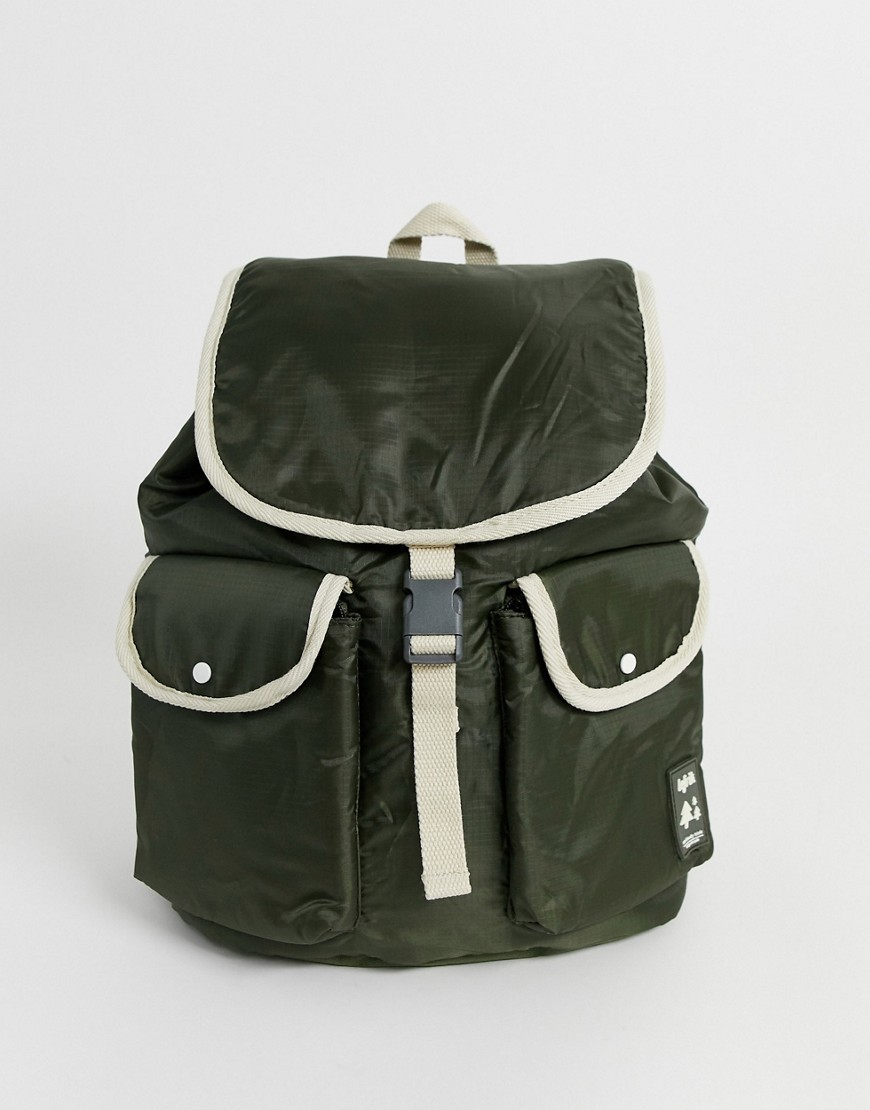 Lefrik Knapsack - Olivengrøn rygsæk fremstillet af genanvendte materialer