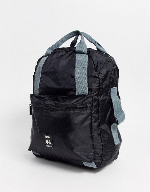 Lefrik Pocket recycled backpack in black